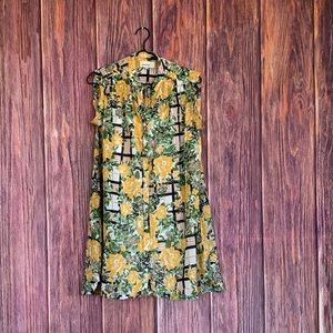 Anthropologie Porridge Floral Sleeveless Top